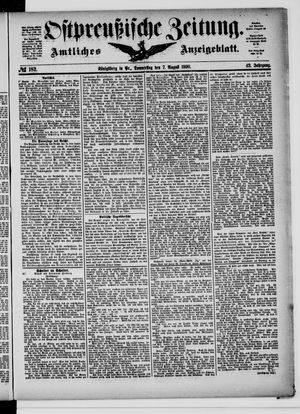 Ostpreußische Zeitung vom 07.08.1890