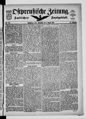 Ostpreußische Zeitung vom 09.08.1890