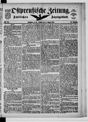 Ostpreußische Zeitung vom 19.08.1890
