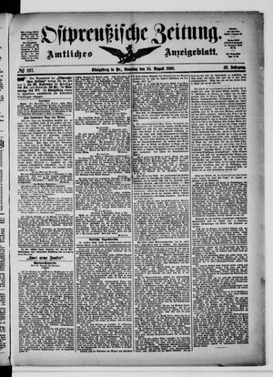 Ostpreußische Zeitung on Aug 24, 1890