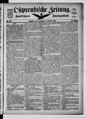 Ostpreußische Zeitung vom 05.09.1890