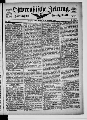 Ostpreußische Zeitung vom 16.09.1890
