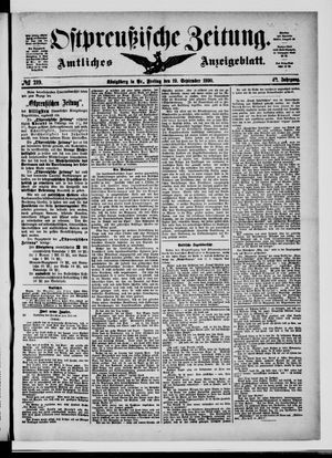 Ostpreußische Zeitung vom 19.09.1890