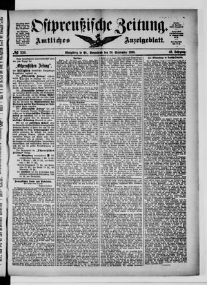 Ostpreußische Zeitung on Sep 20, 1890