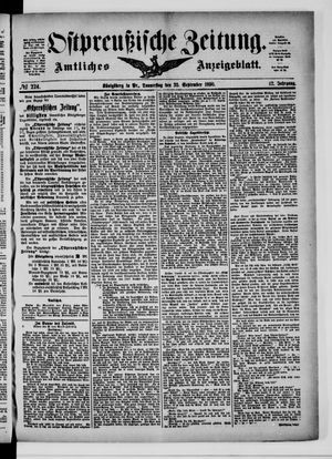 Ostpreußische Zeitung vom 25.09.1890