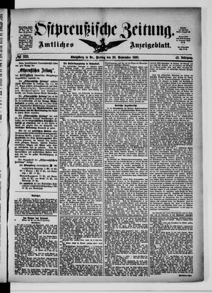 Ostpreußische Zeitung on Sep 26, 1890