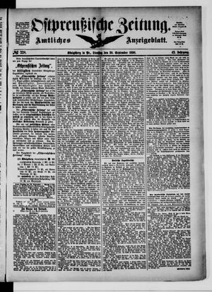 Ostpreußische Zeitung vom 30.09.1890