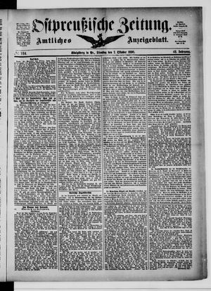 Ostpreußische Zeitung vom 07.10.1890
