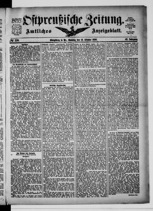 Ostpreußische Zeitung vom 12.10.1890