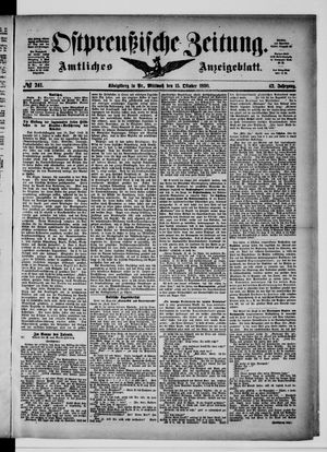 Ostpreußische Zeitung vom 15.10.1890