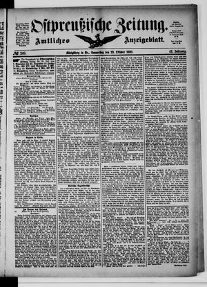 Ostpreußische Zeitung vom 23.10.1890