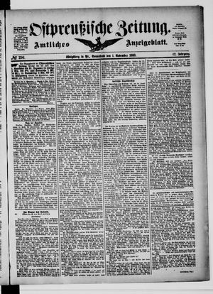 Ostpreußische Zeitung vom 01.11.1890