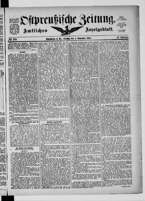 Ostpreußische Zeitung vom 04.11.1890