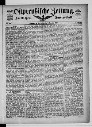 Ostpreußische Zeitung vom 07.11.1890