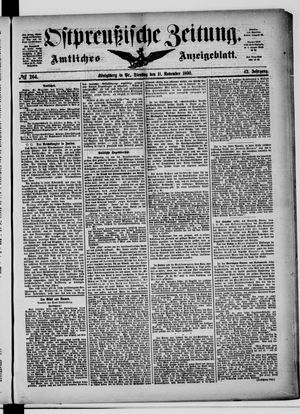Ostpreußische Zeitung vom 11.11.1890