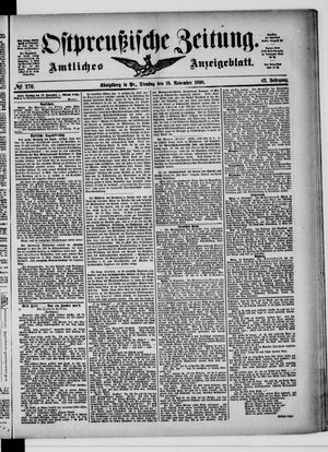 Ostpreußische Zeitung vom 18.11.1890
