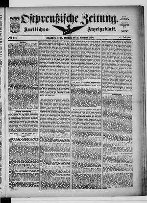 Ostpreußische Zeitung vom 19.11.1890