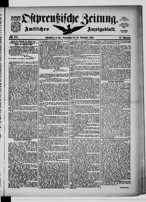 Ostpreußische Zeitung vom 20.11.1890