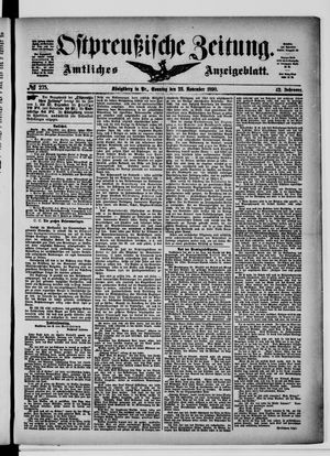 Ostpreußische Zeitung vom 23.11.1890
