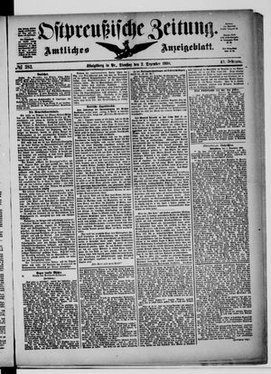 Ostpreußische Zeitung on Dec 2, 1890