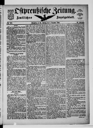 Ostpreußische Zeitung vom 05.12.1890