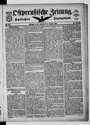 Ostpreußische Zeitung vom 12.12.1890