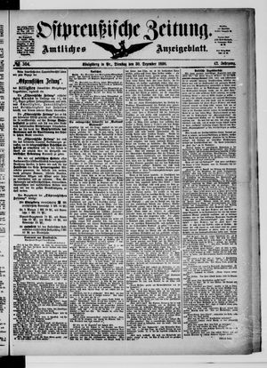 Ostpreußische Zeitung vom 30.12.1890
