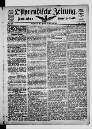 Ostpreußische Zeitung on Jul 22, 1892