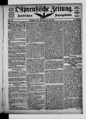 Ostpreußische Zeitung vom 29.07.1892