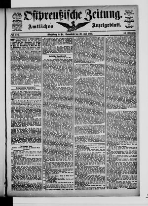 Ostpreußische Zeitung on Jul 30, 1892