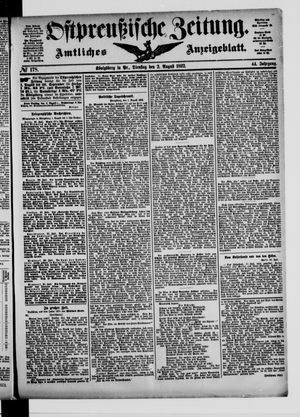 Ostpreußische Zeitung vom 02.08.1892
