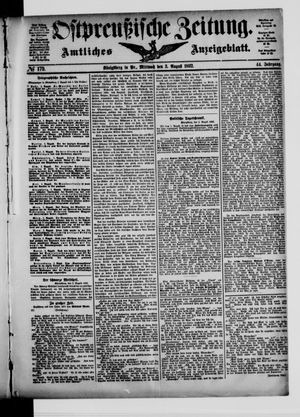 Ostpreußische Zeitung vom 03.08.1892