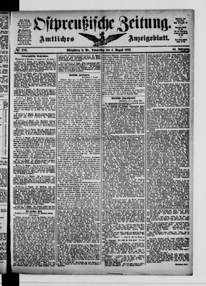Ostpreußische Zeitung vom 04.08.1892