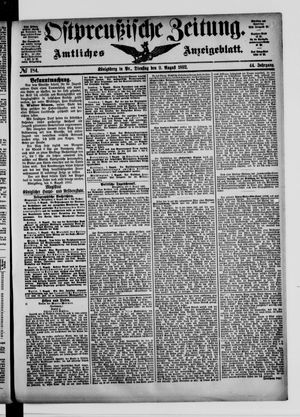 Ostpreußische Zeitung vom 09.08.1892