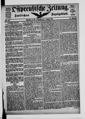 Ostpreußische Zeitung vom 11.08.1892