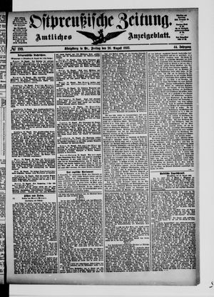 Ostpreußische Zeitung vom 26.08.1892