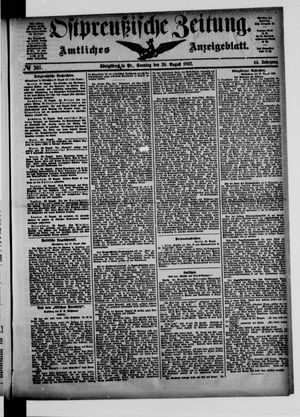 Ostpreußische Zeitung vom 28.08.1892