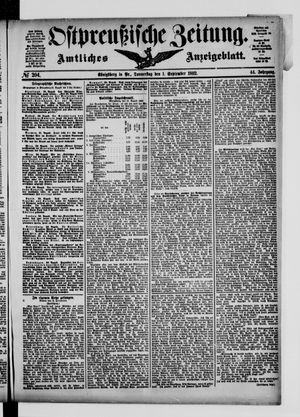 Ostpreußische Zeitung vom 01.09.1892