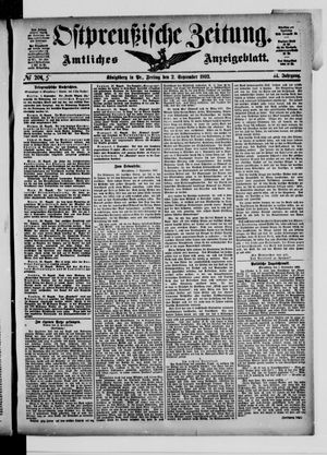 Ostpreußische Zeitung vom 02.09.1892