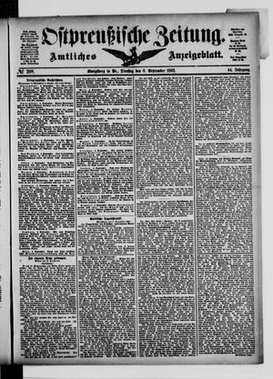 Ostpreußische Zeitung vom 06.09.1892
