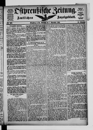 Ostpreußische Zeitung vom 07.09.1892