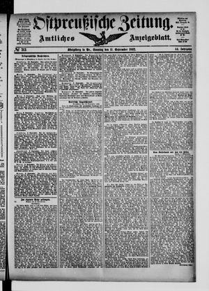 Ostpreußische Zeitung vom 11.09.1892