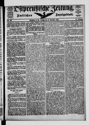Ostpreußische Zeitung vom 13.09.1892