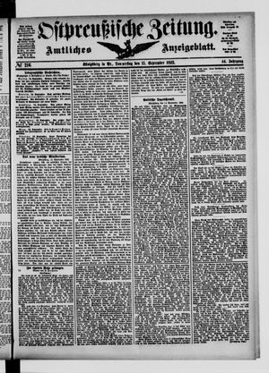 Ostpreußische Zeitung vom 15.09.1892