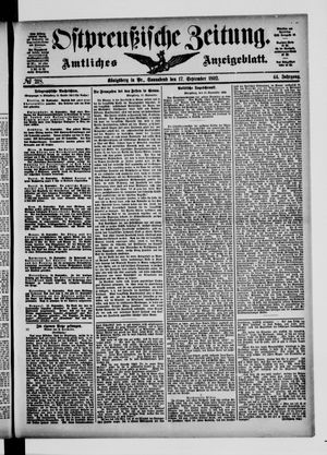 Ostpreußische Zeitung vom 17.09.1892