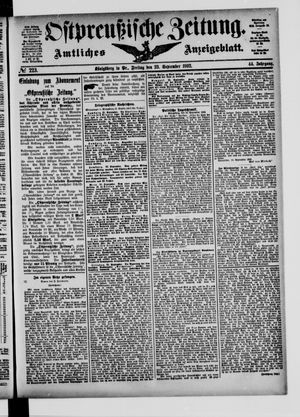Ostpreußische Zeitung vom 23.09.1892