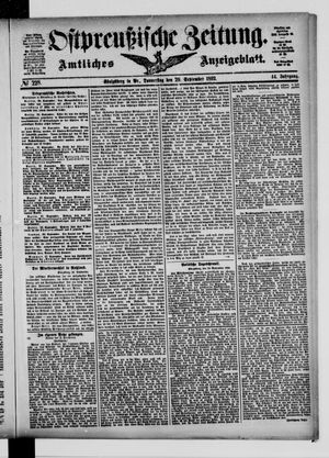 Ostpreußische Zeitung vom 29.09.1892