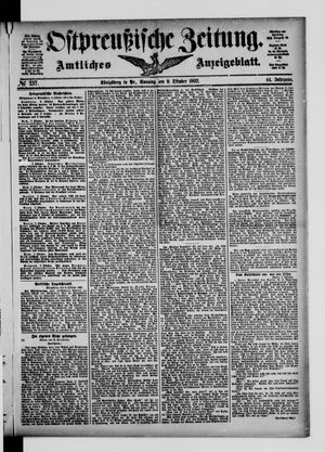 Ostpreußische Zeitung vom 09.10.1892