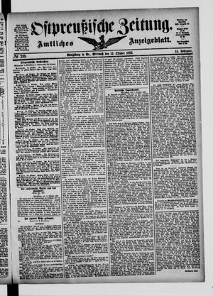 Ostpreußische Zeitung vom 12.10.1892