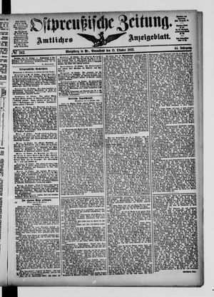 Ostpreußische Zeitung vom 15.10.1892